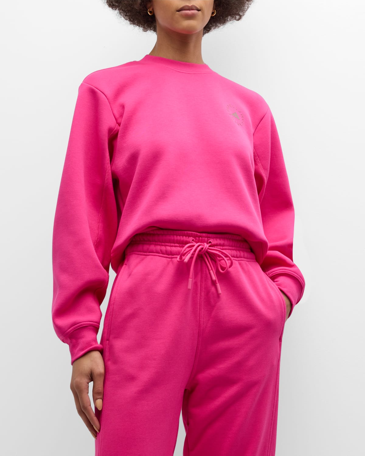 Shop Adidas By Stella Mccartney Truecasuals Organic Cotton-blend Sweatshirt In Reamag