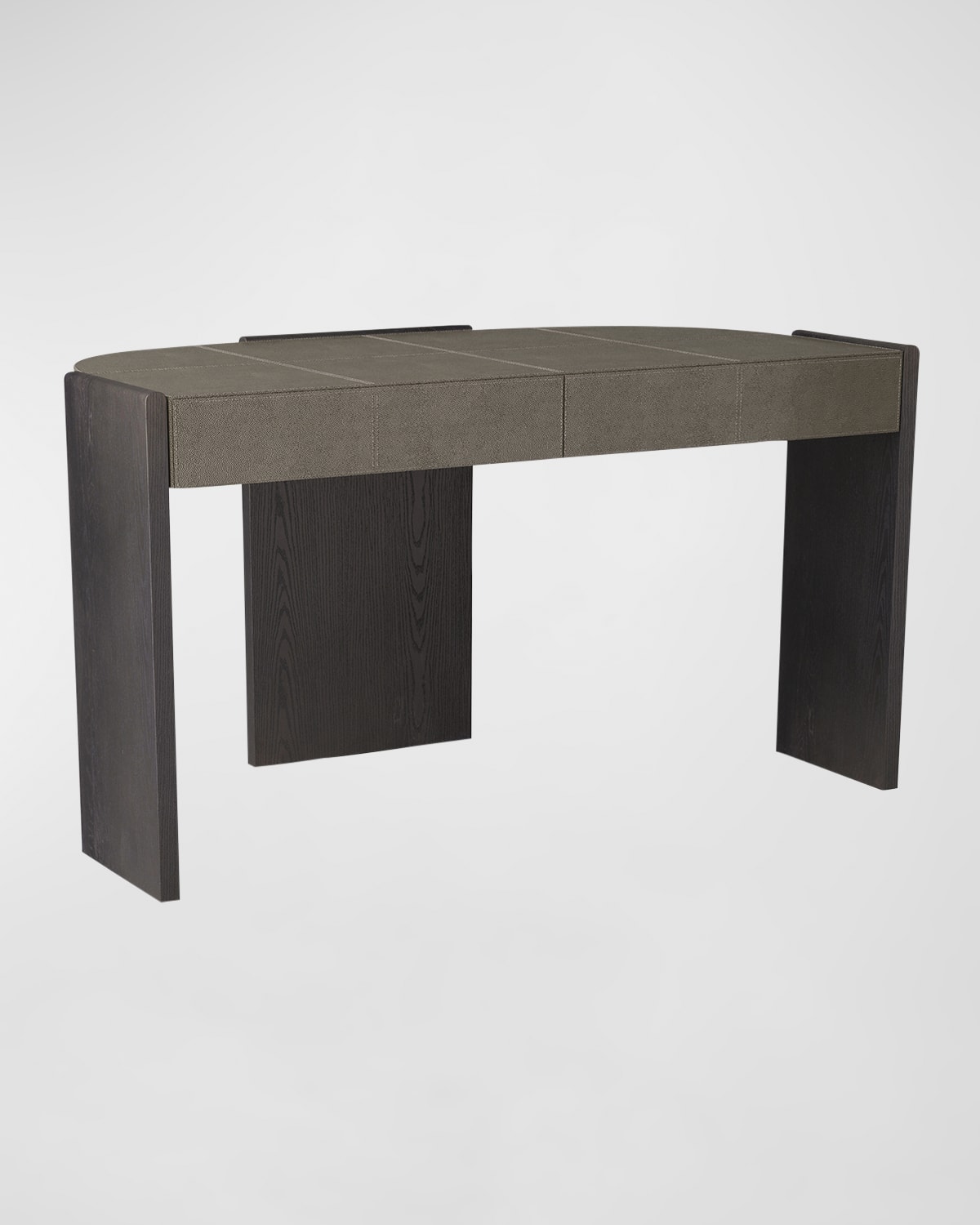 Arteriors Arellano Leather Desk In Black, Gray