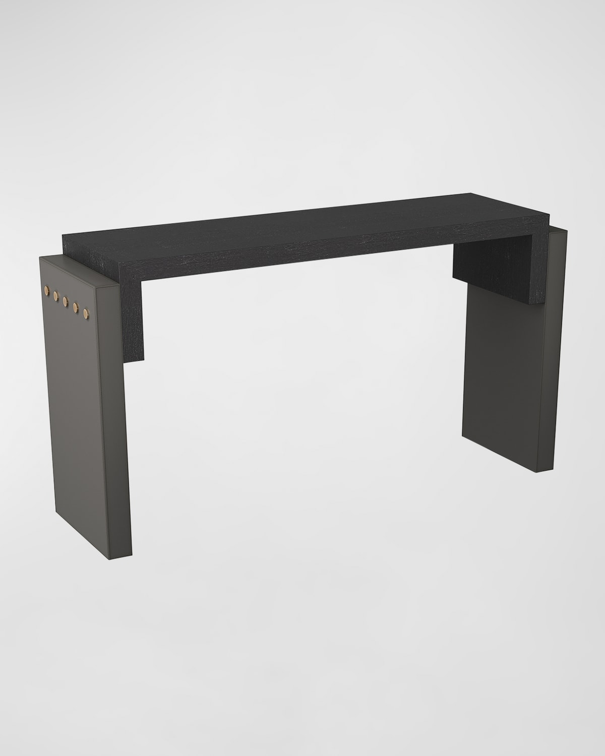 Shop Arteriors Bernardo Console Table In Ebony, Graphite