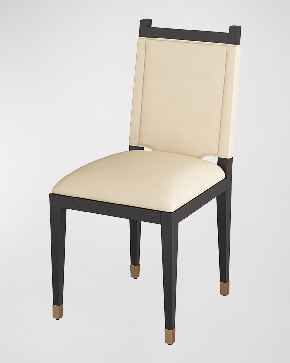 Shop Arteriors Burdock Leather Dining Side Chair In Ivory