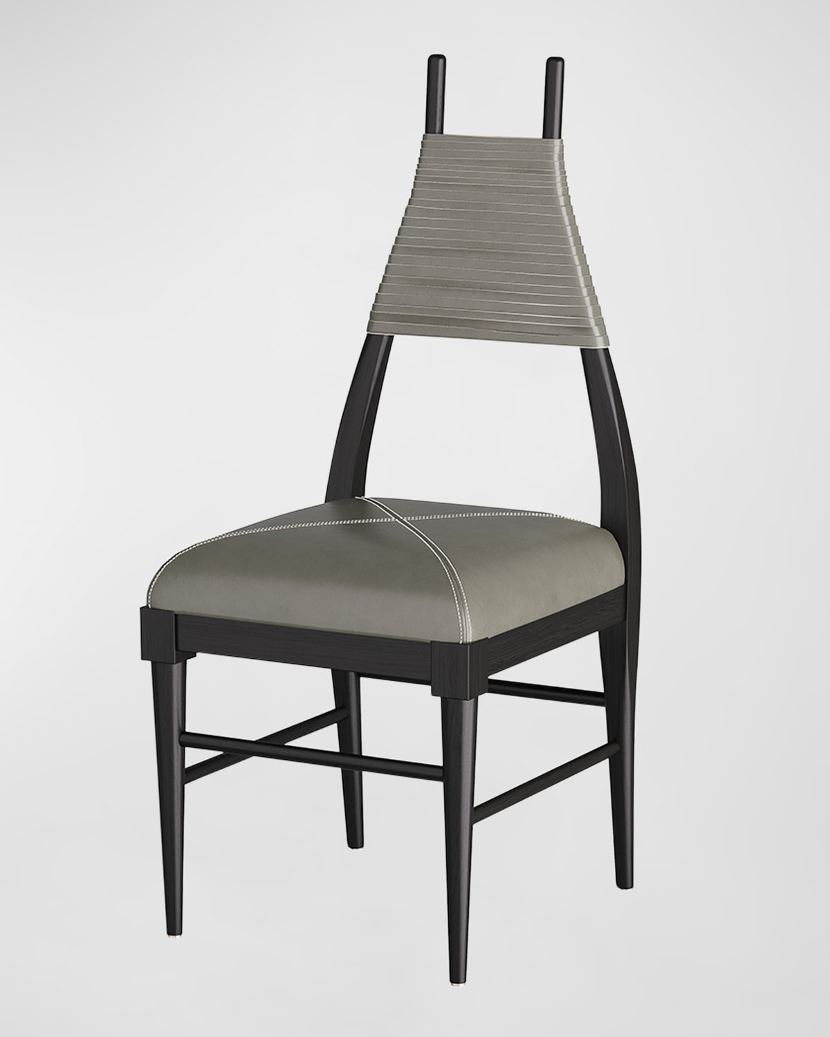 Shop Arteriors Biziki Leather Dining Side Chair In Black