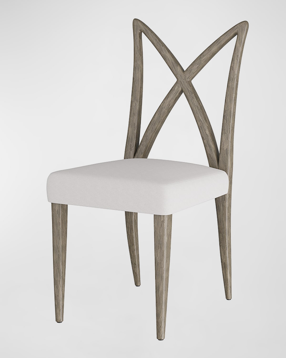 Shop Arteriors Xavier Dining Side Chair In Smoke, White