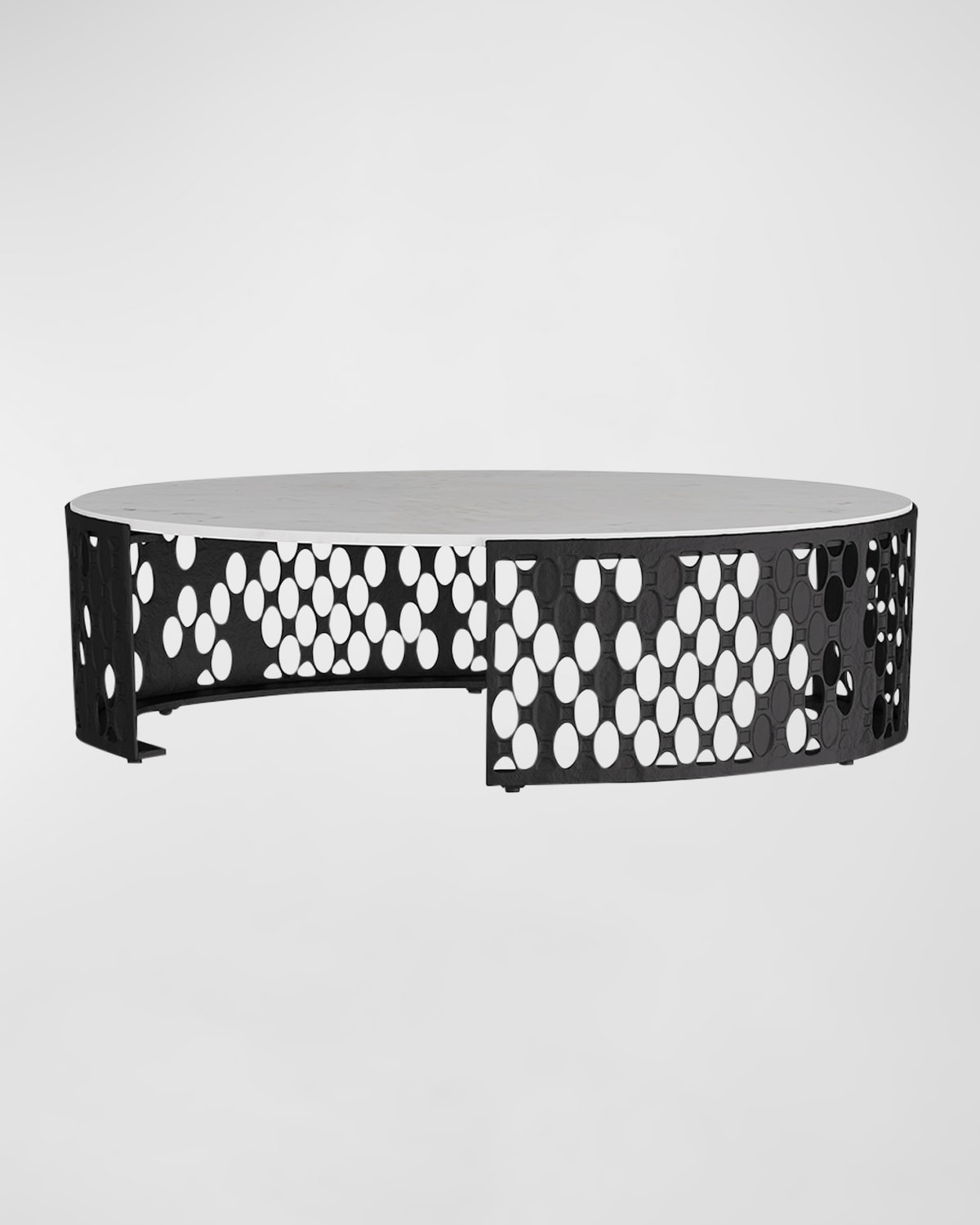 Arteriors Onze Coffee Table In White, Black