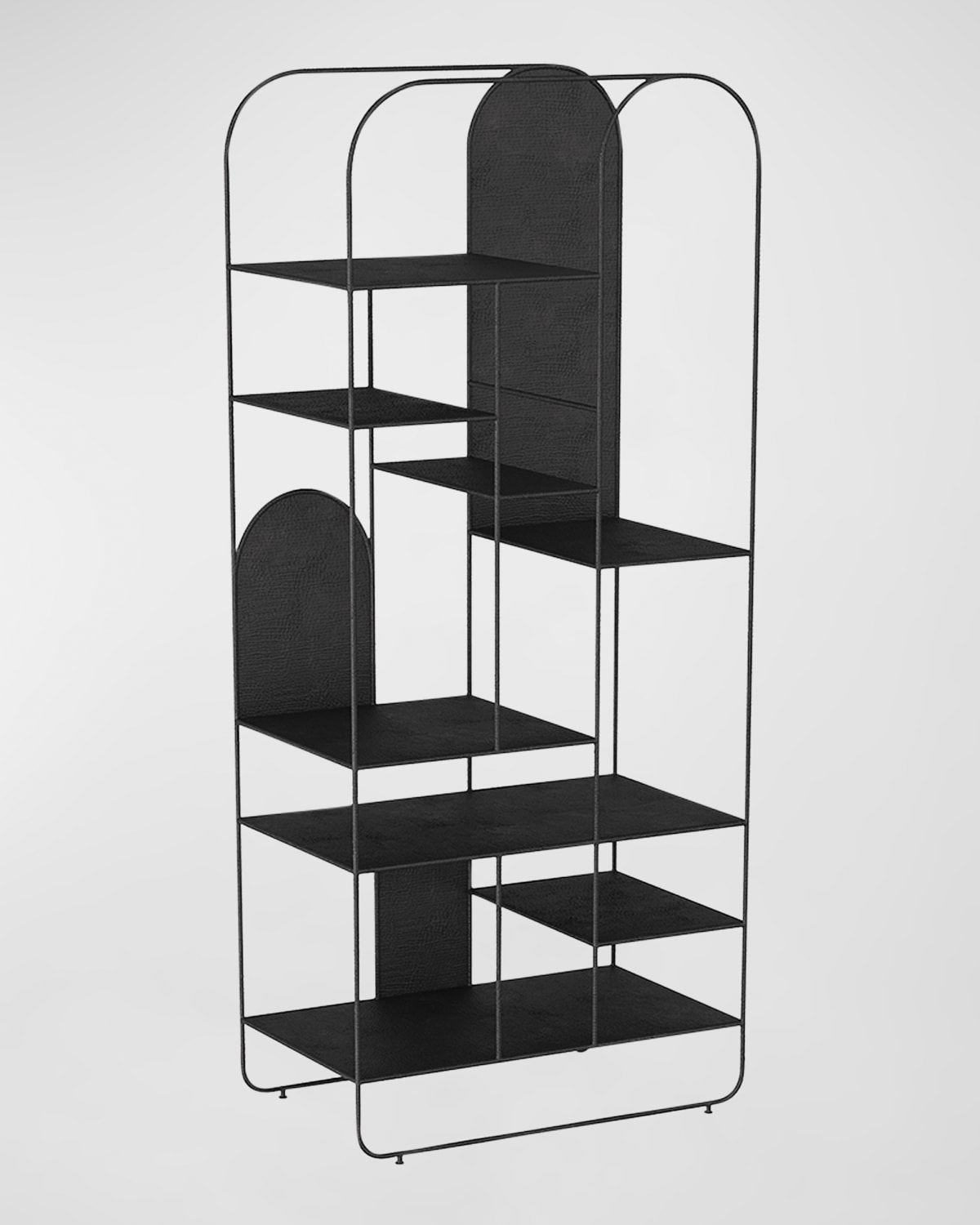 Shop Arteriors Meson Etagere In Hammered Black Iron 