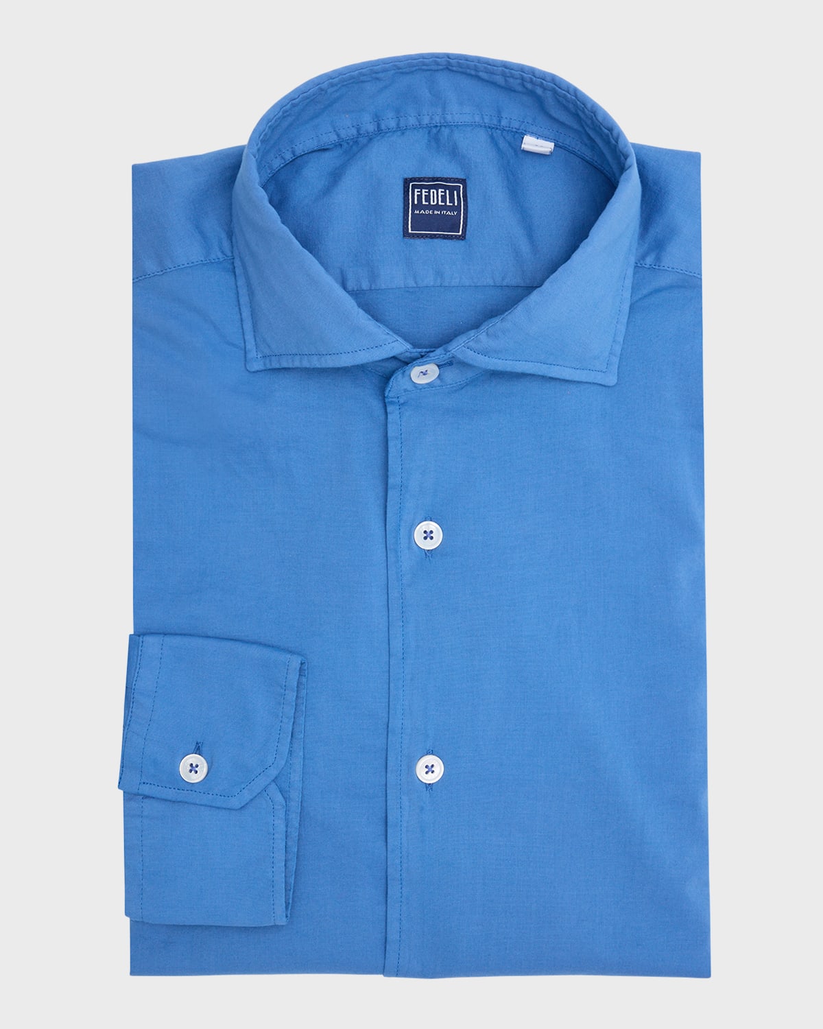 Shop Fedeli Men's Sean Casual Button-down Shirt In Azure