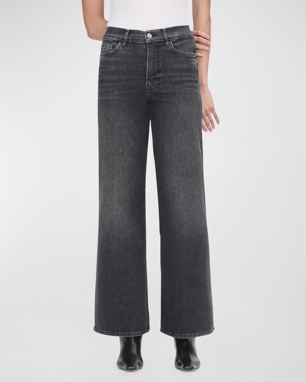 Shop Frame Le Slim Palazzo Jeans In Atmosphere