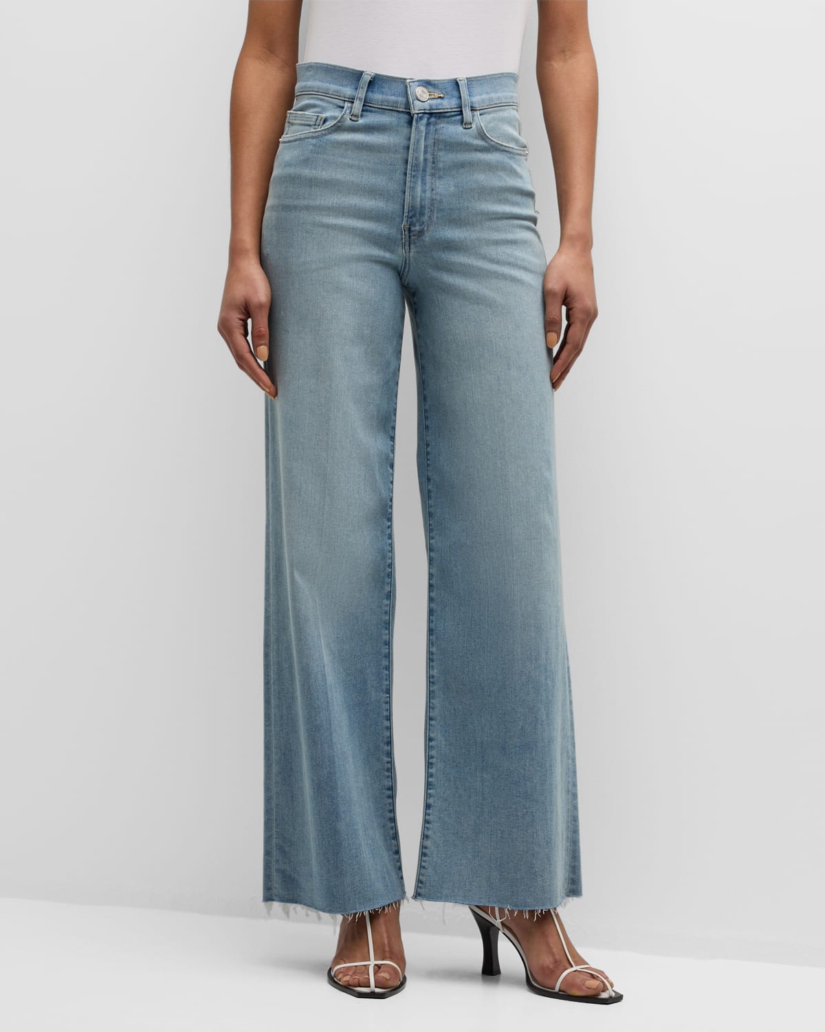 Shop Frame Le Slim Palazzo Raw After Jeans In Wilson