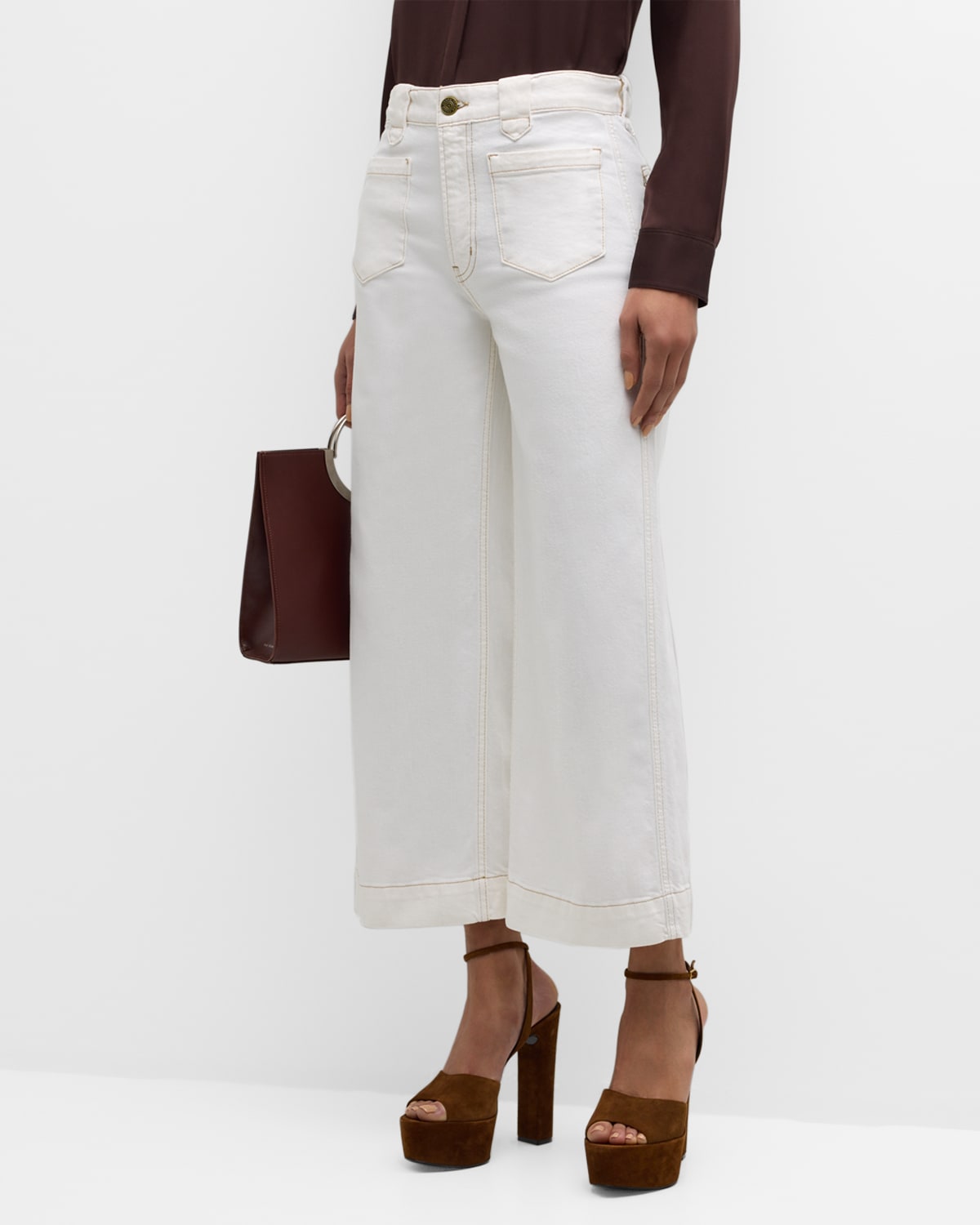 Shop Frame Utility Relaxed Straight Jeans In Au Natural Clean