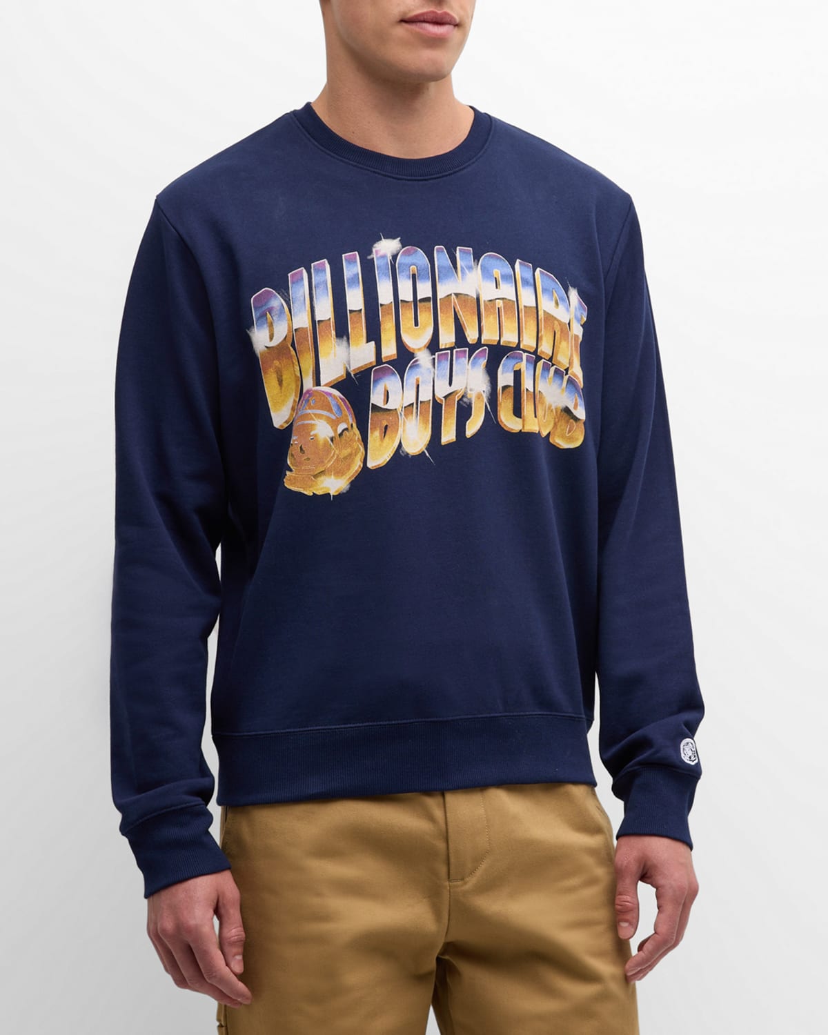 Shop Billionaire Boys Club Men's Graphic Logo Sweatshirt In Maritime