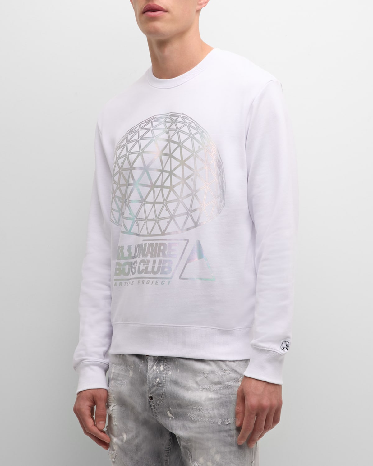 Shop Billionaire Boys Club Men's Quantum Artemis Sweatshirt In White