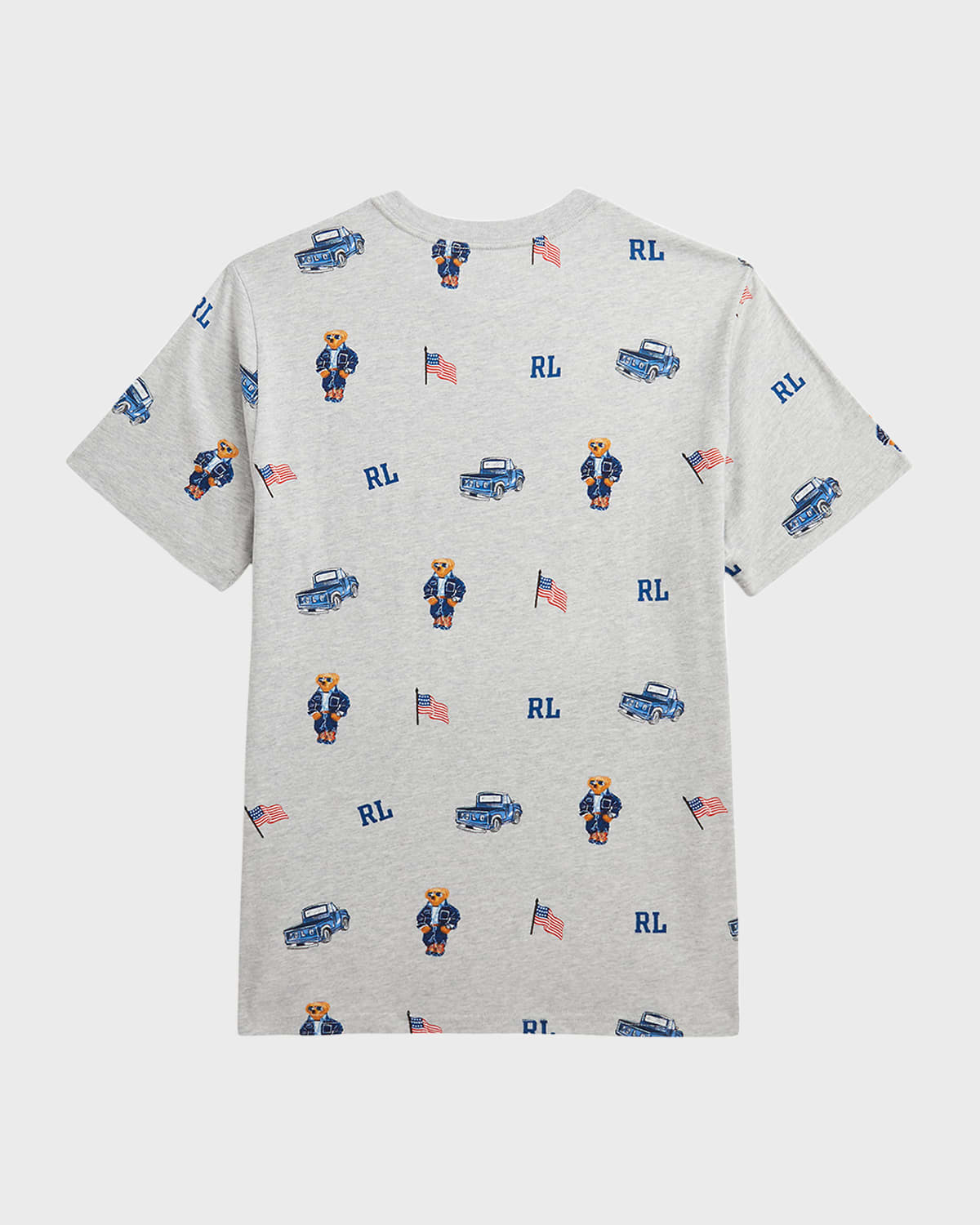 Shop Ralph Lauren Boy's Americana Short-sleeve Cotton Jersey T-shirt In Truck Bear