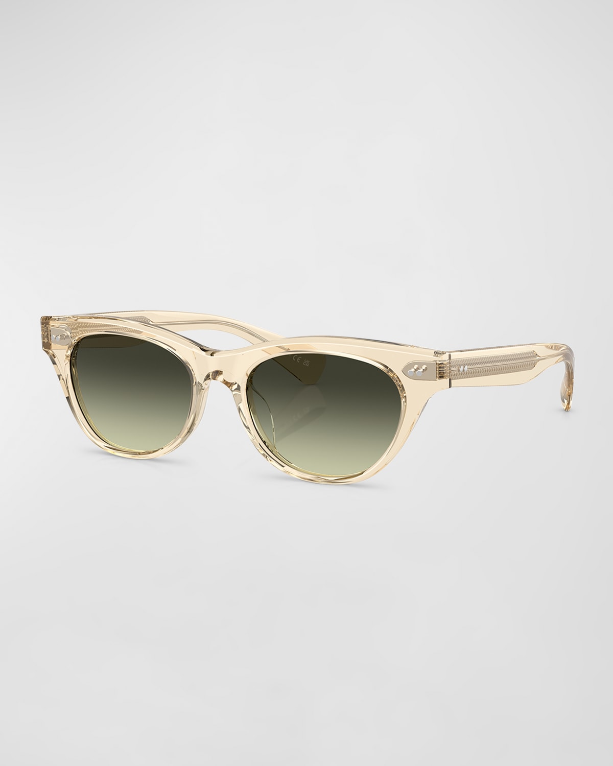 Shop Oliver Peoples Avelin Gradient Acetate Butterfly Sunglasses In Green Grad