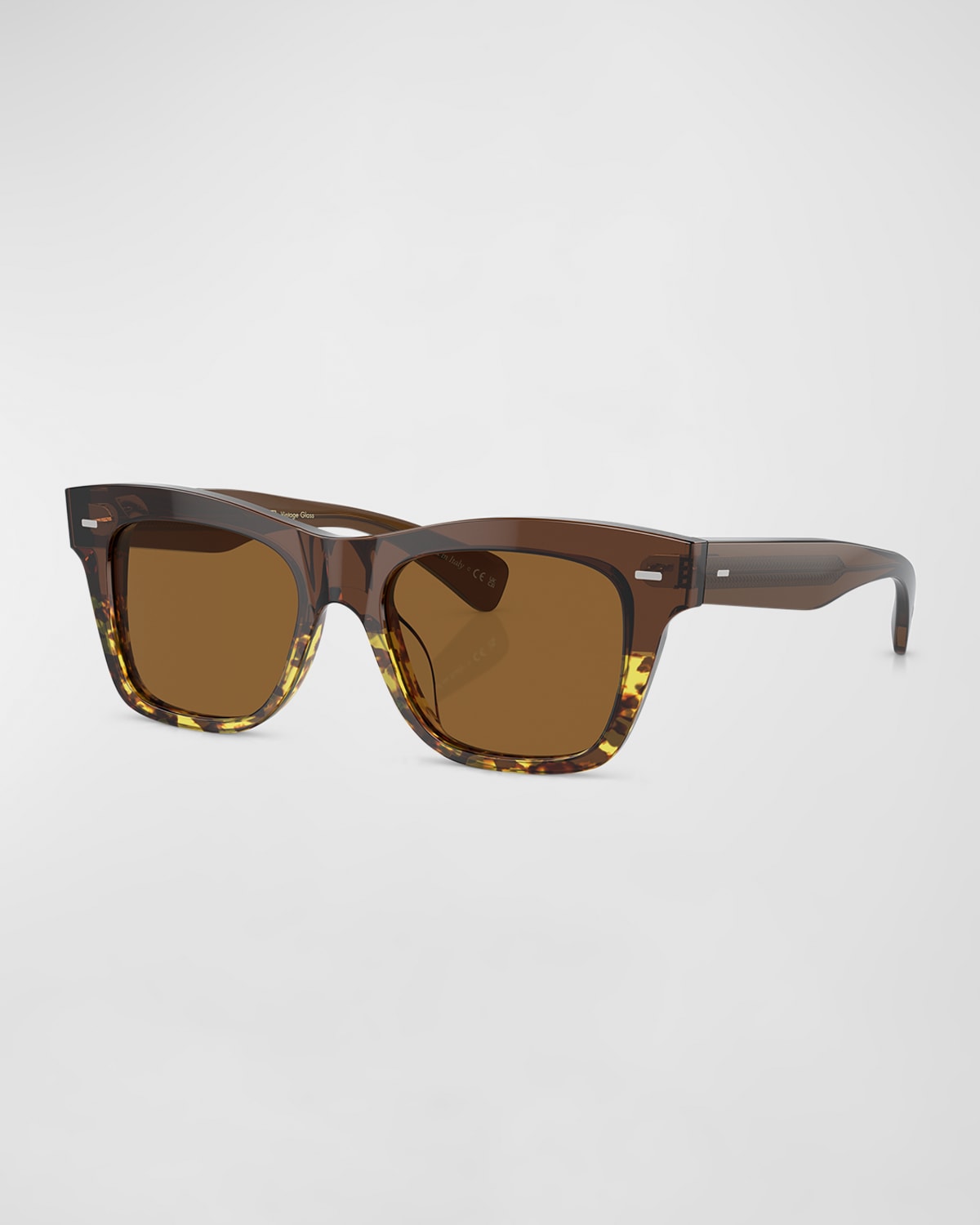 Shop Oliver Peoples Ms. Oliver Acetate Square Sunglasses In Dark Brown