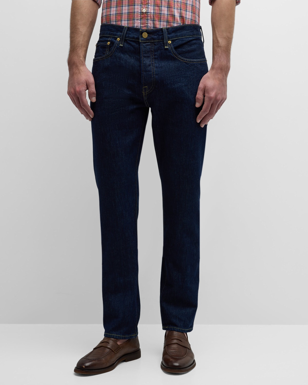 Shop Sid Mashburn Men's Slim Straight Denim Jeans In Blue