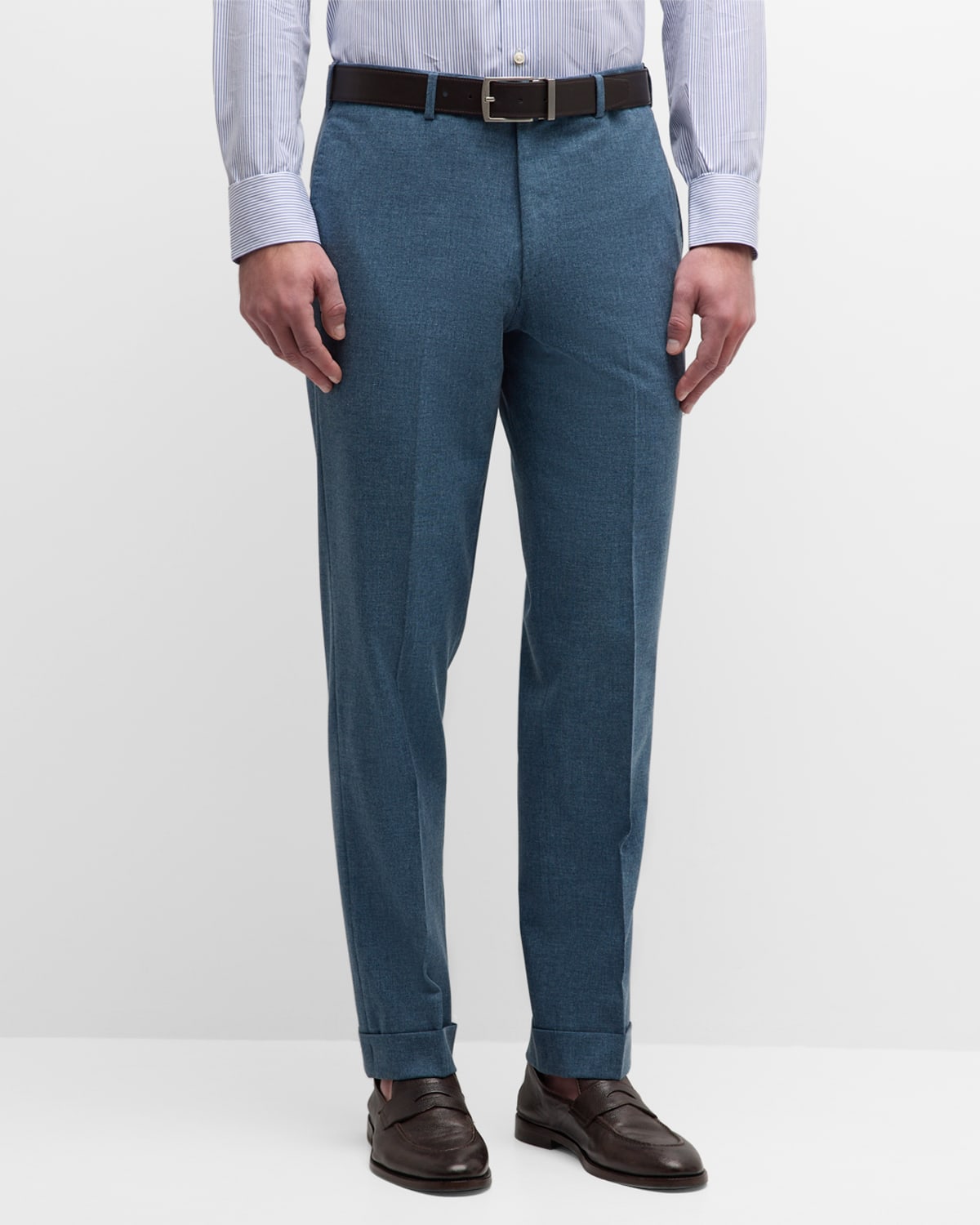 Sid Mashburn Men's Plain Weave Dress Trousers In Atlantic