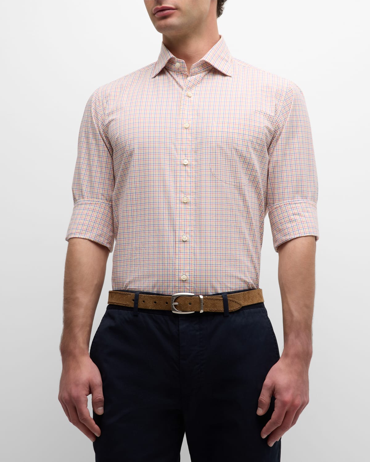 Men's Tattersall Poplin Sport Shirt