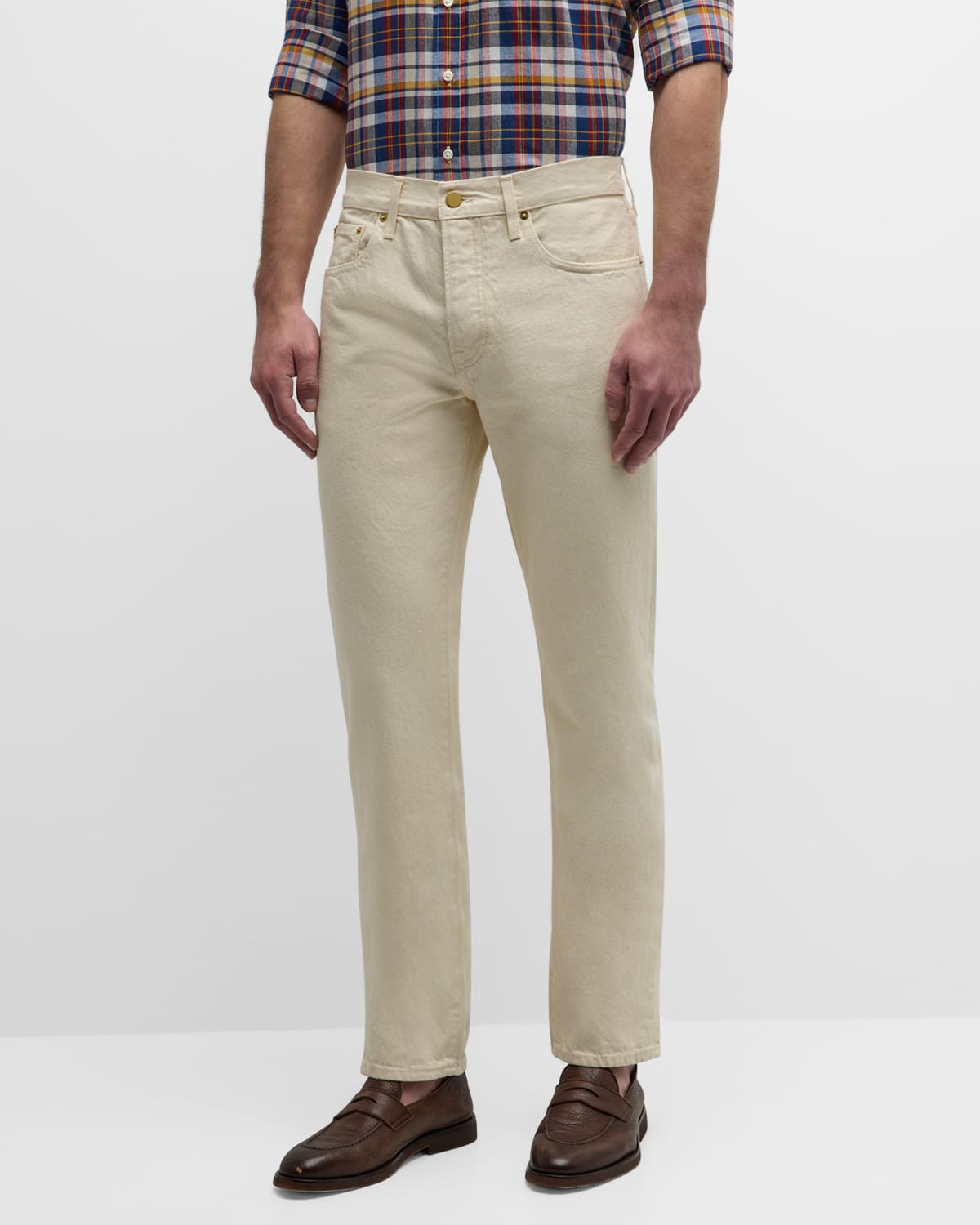 Shop Sid Mashburn Men's Slim-straight Jeans In Natural