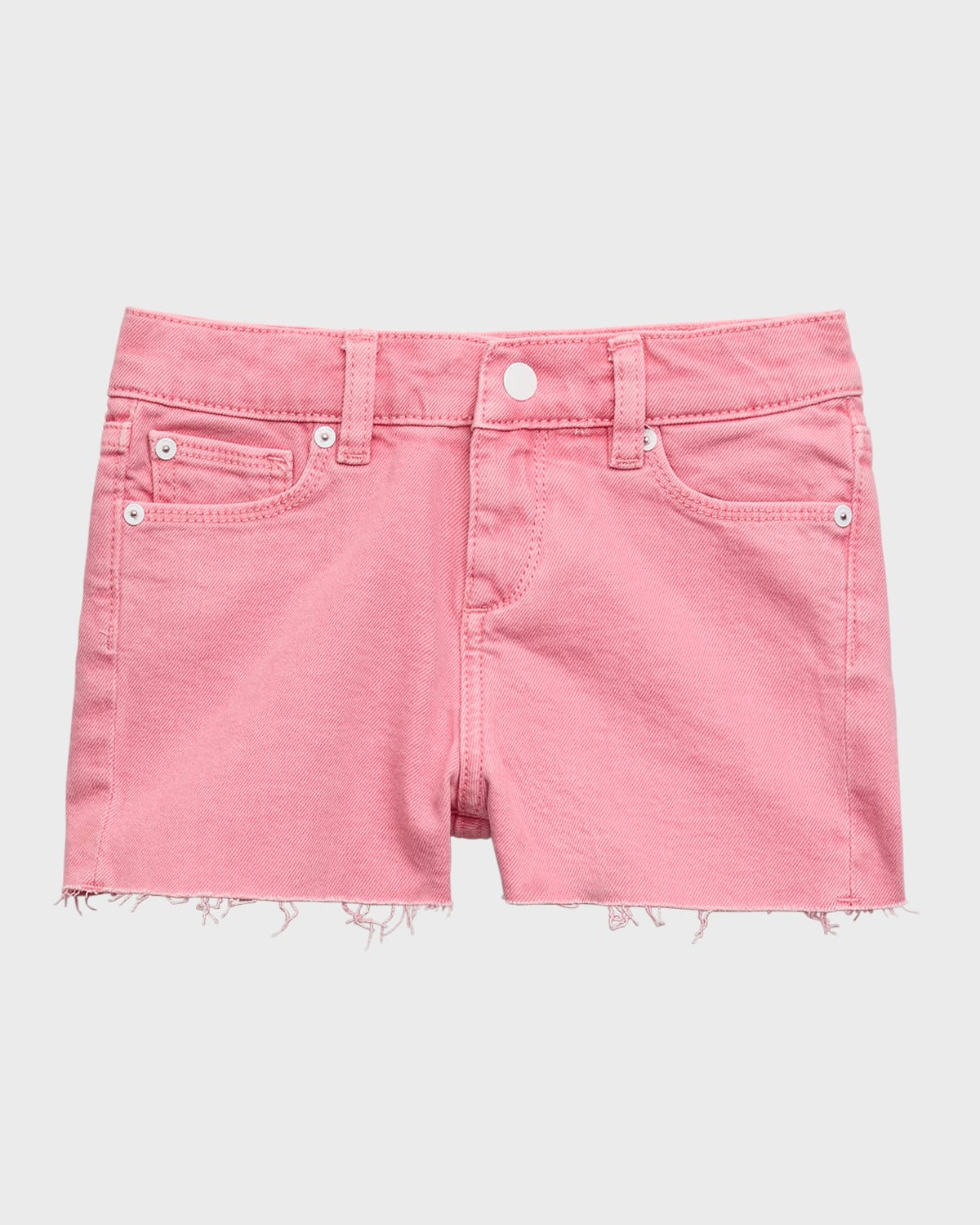Shop Dl1961 Girl's Lucy Cutoff Denim Shorts In Flamingo