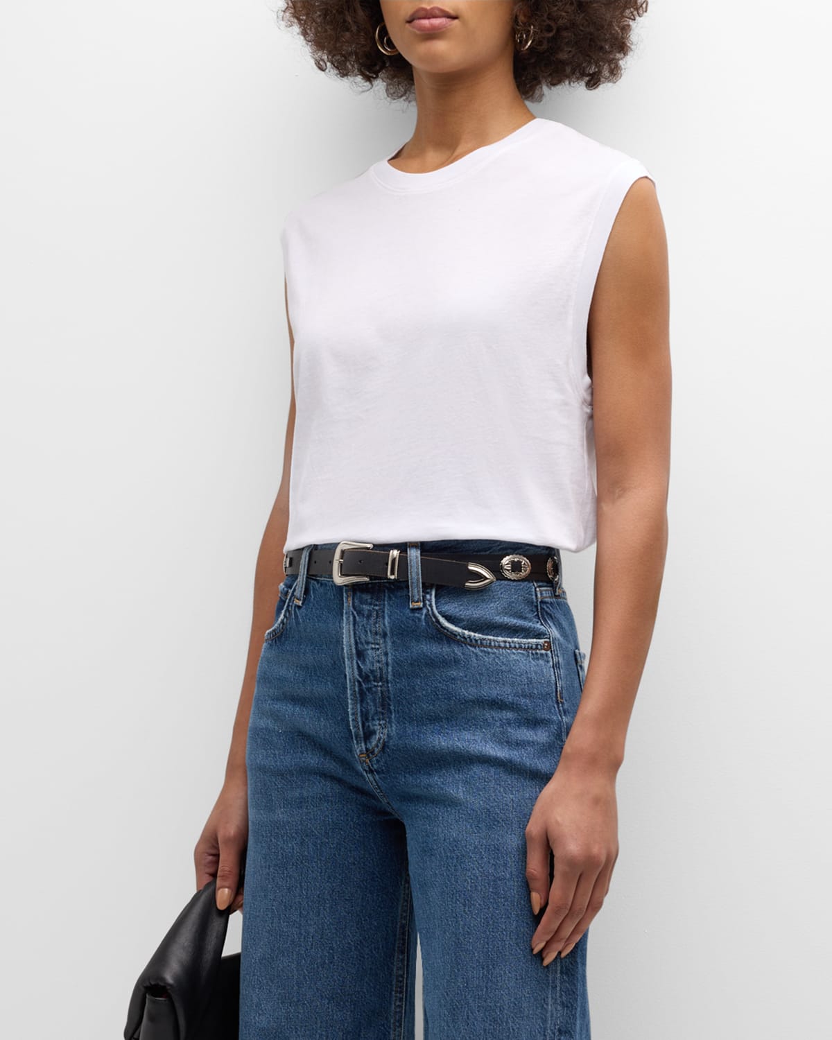 Agolde Raya Cotton Muscle Tee In White