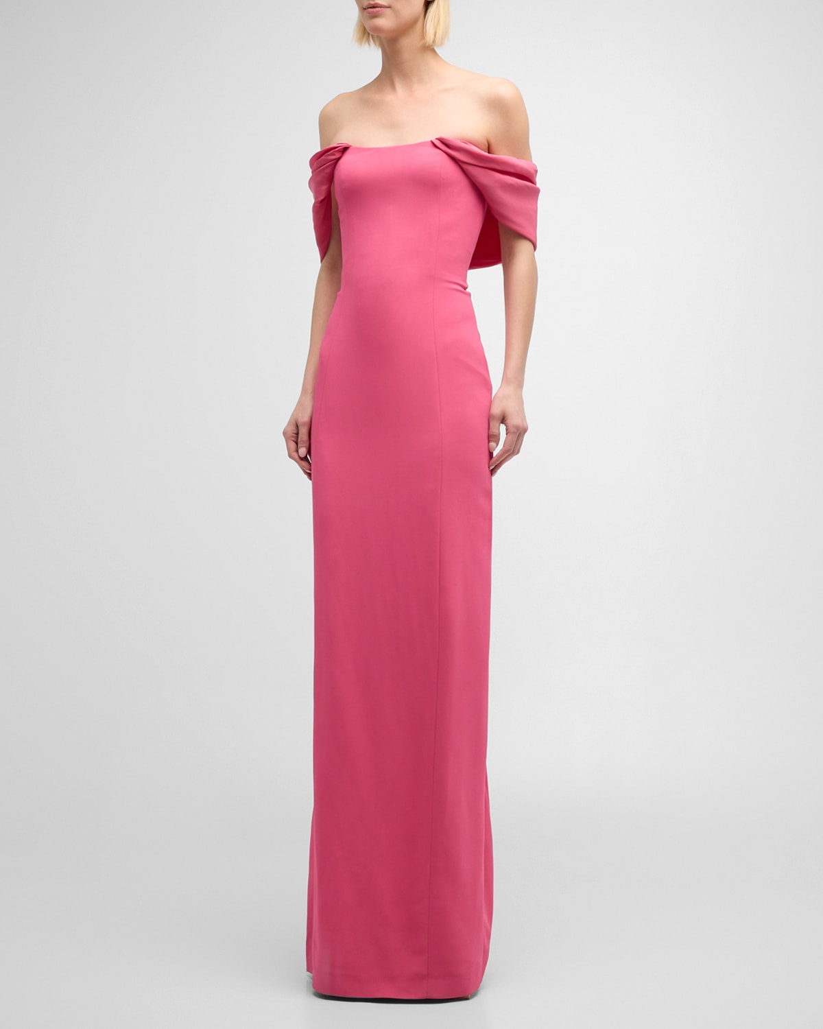 Strapless Column Gown with Draped Detail