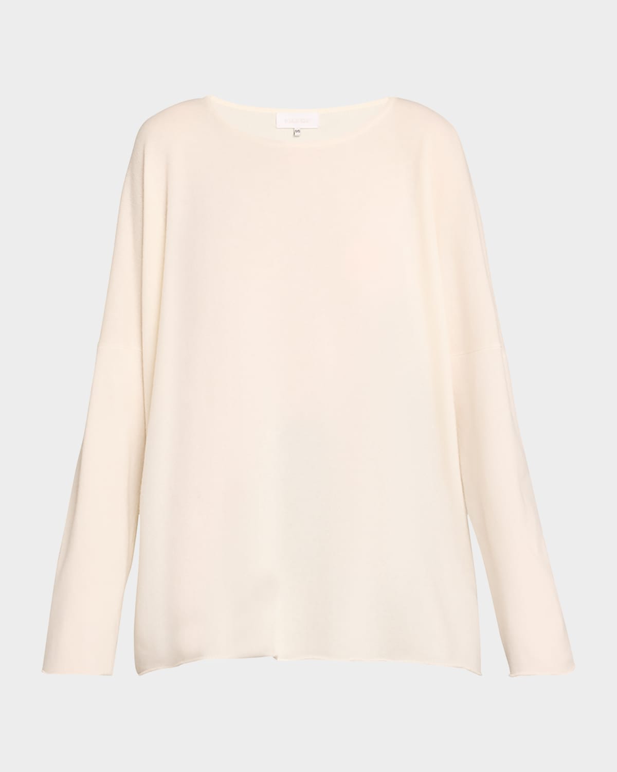 Cashmere Top with Raw Edges (Mid Plus Length)