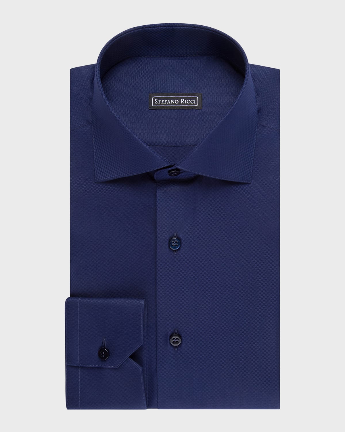 Men's Textured Cotton Dress Shirt