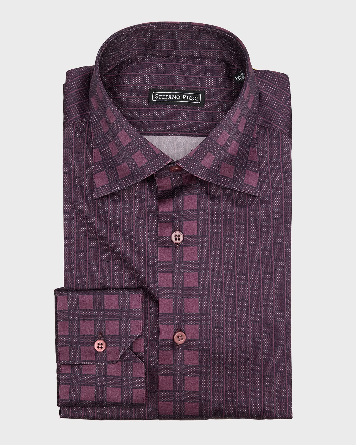 Men's Patterned Silk Dress Shirt