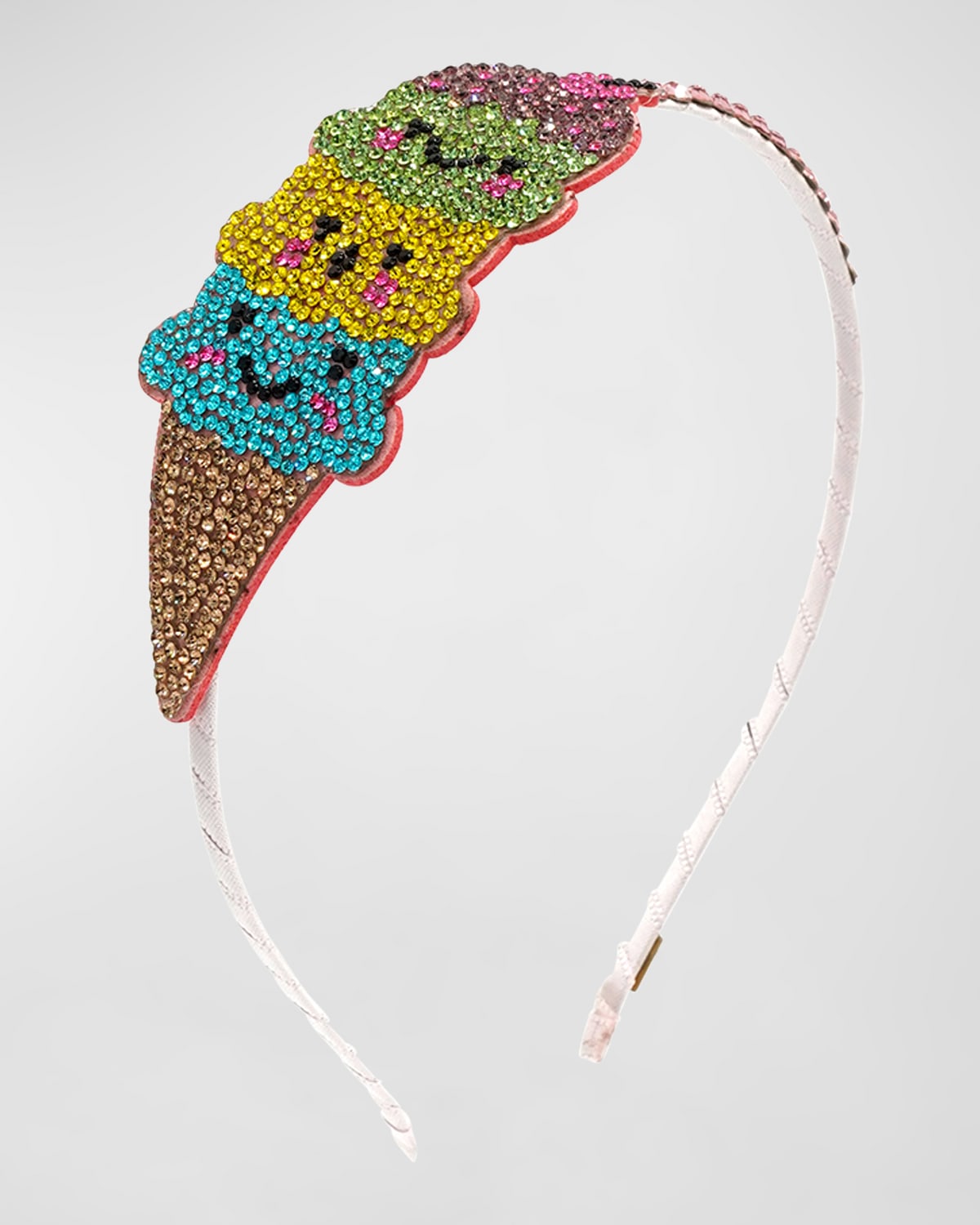 Bari Lynn Girl's 3 Scoop Ice Cream Crystal Emoji Headband In Multi