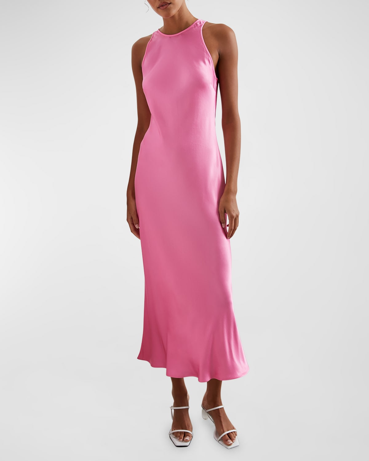 Shop Rails Solene Satin Slip Dress In Malibu Pink