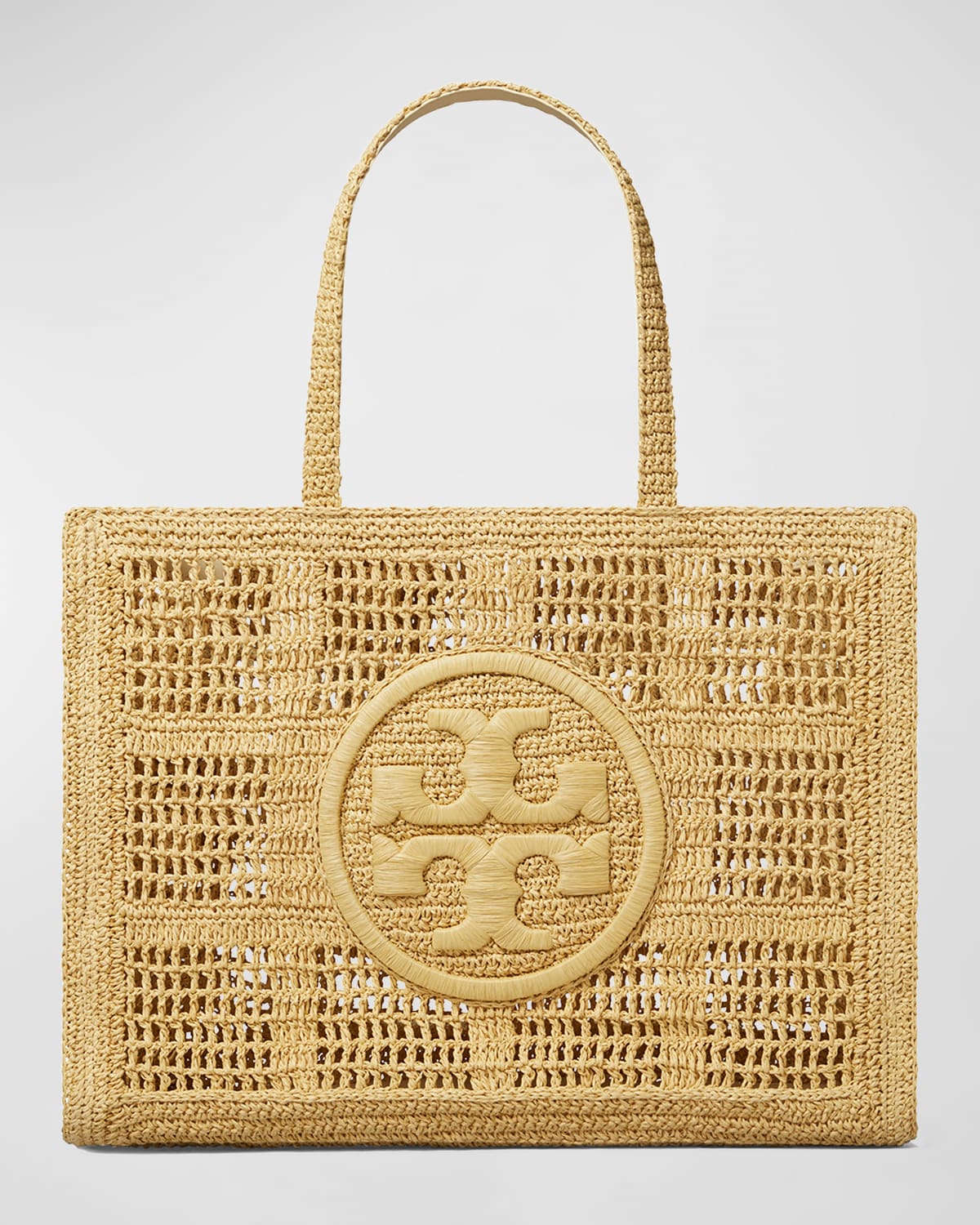Tory Burch Ella Large Crochet Tote Bag In Natural