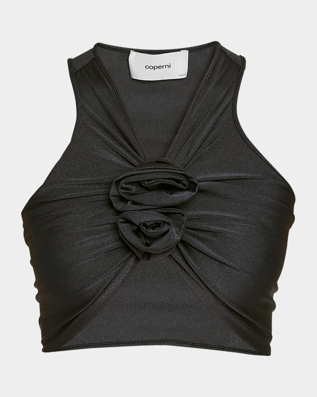 Coperni Flower Top In Black