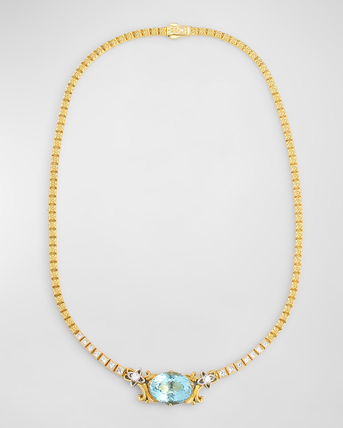 Konstantino 18k Aquamarine And Diamond Necklace