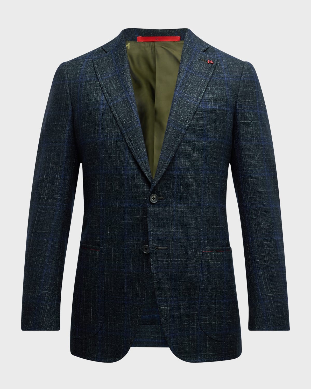 Men's Olive Mix Wool Blazer Jacket