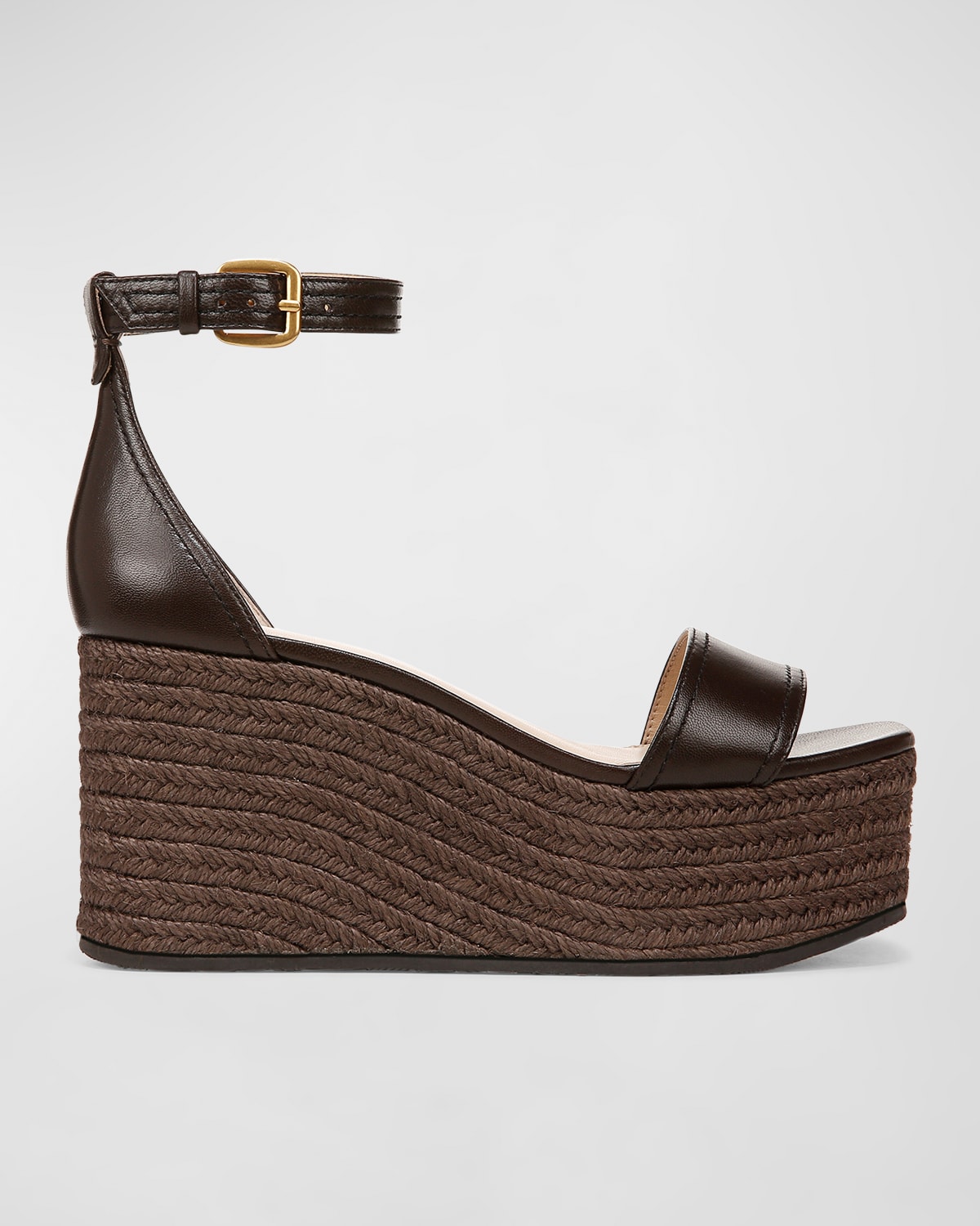 VERONICA BEARD GIANNA LEATHER ANKLE-STRAP PLATFORM ESPADRILLES