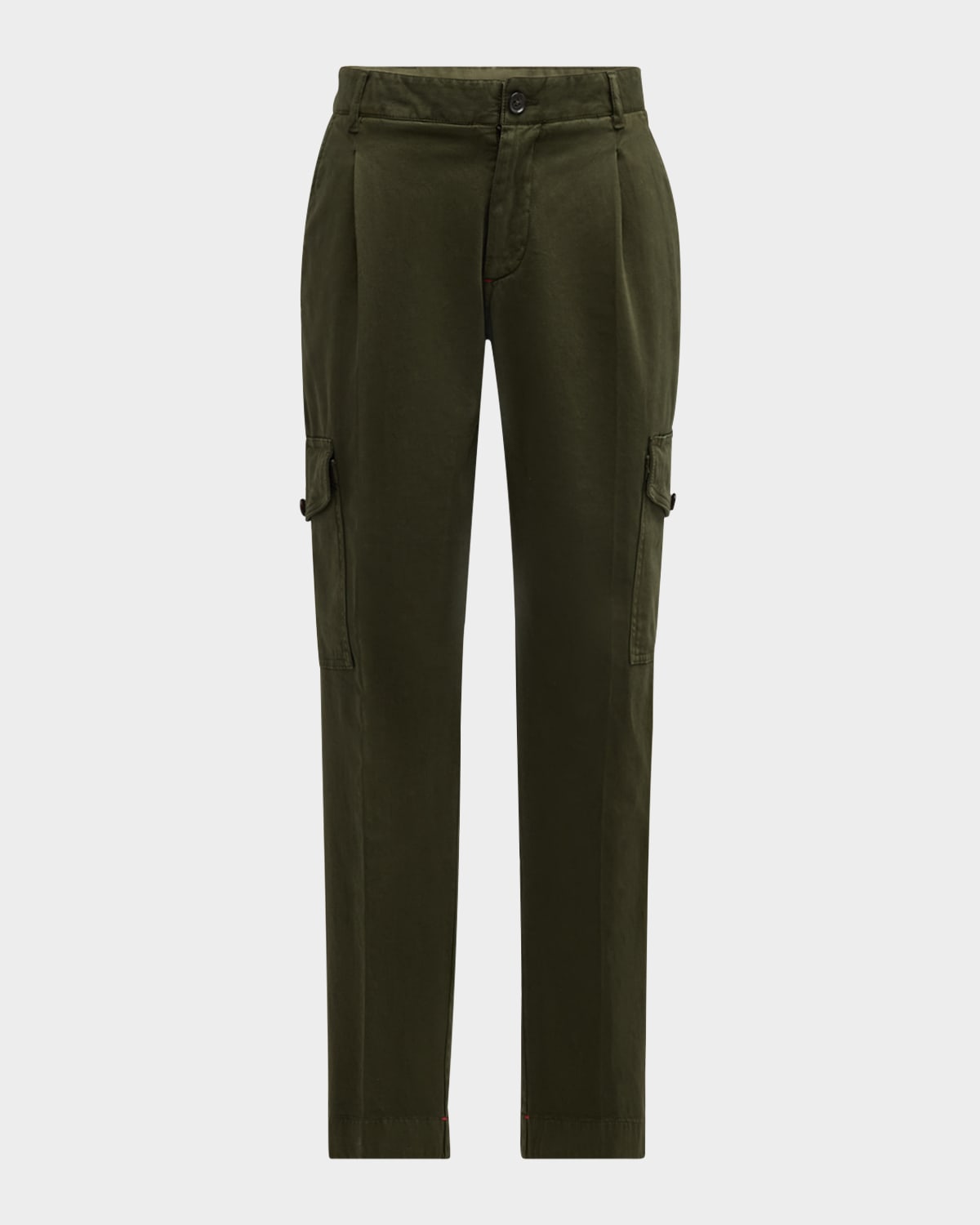 Men's Pleated Cotton-Cashmere Cargo Pants