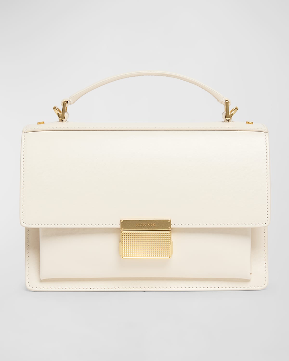 Golden Goose Venezia Flap Leather Crossbody Bag In Butter
