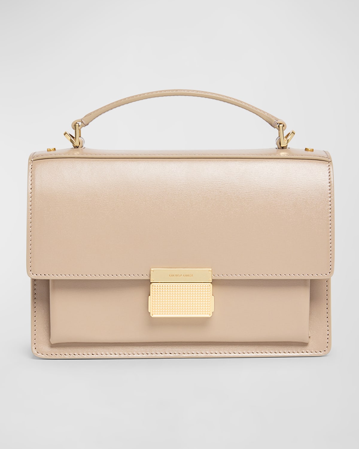 Golden Goose Venezia Flap Leather Crossbody Bag In Cappuccino