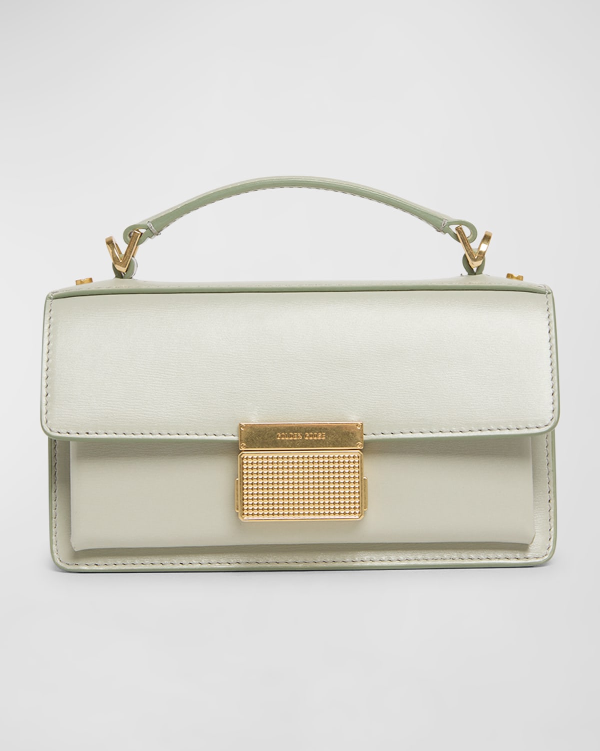 Golden Goose Venezia Small Flap Leather Crossbody Bag In Mineral Grey