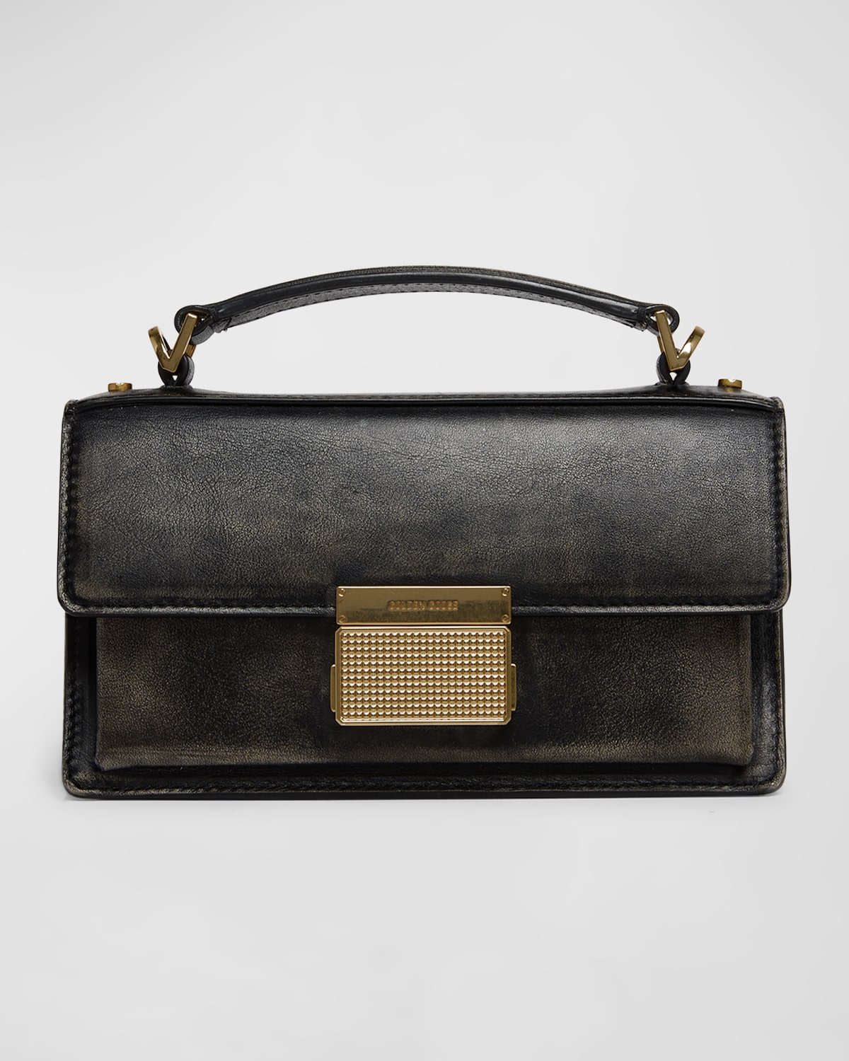 Venezia Small Flap Distressed Leather Crossbody Bag