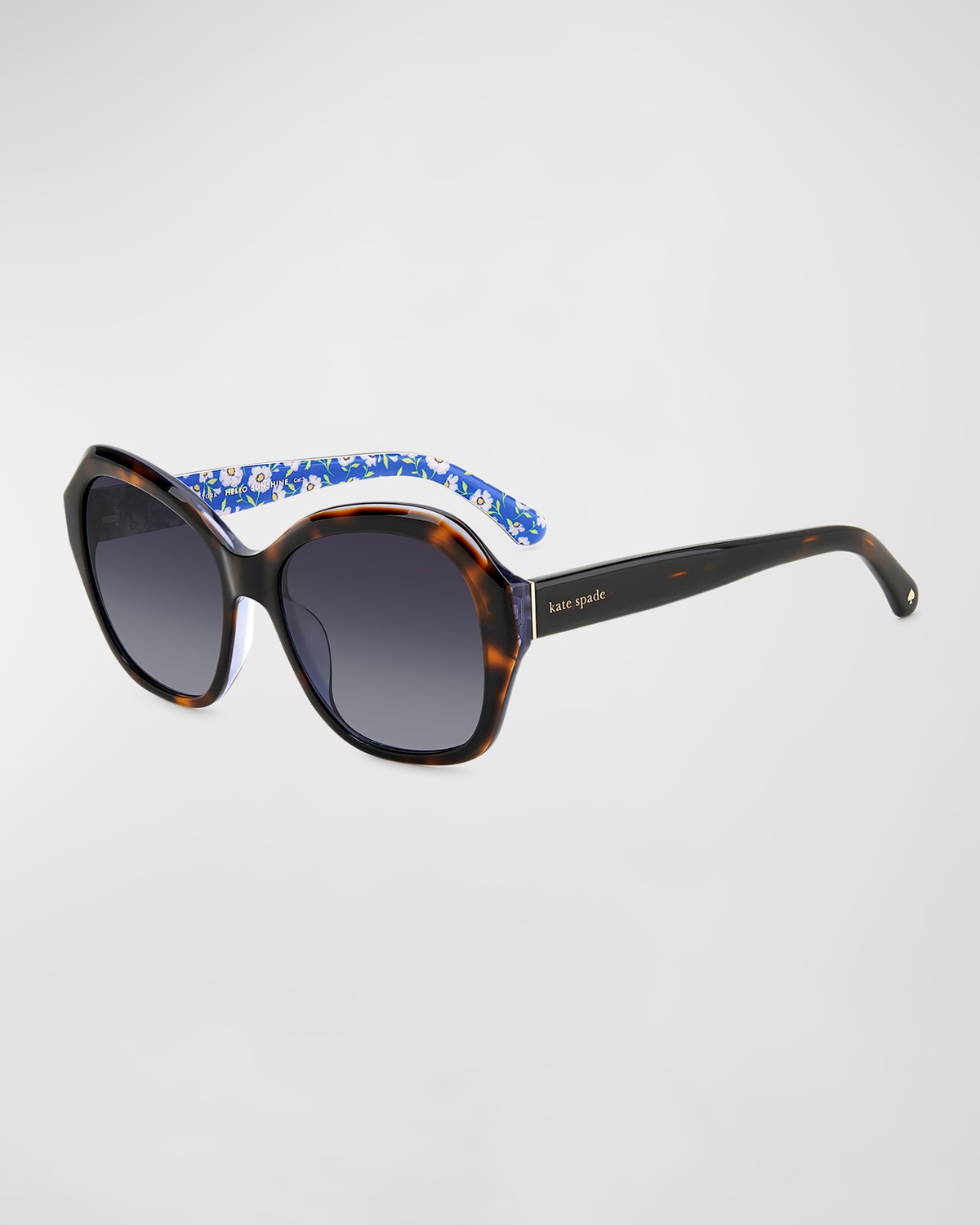 Kate Spade Lottie Acetate Square Sunglasses In Hvn