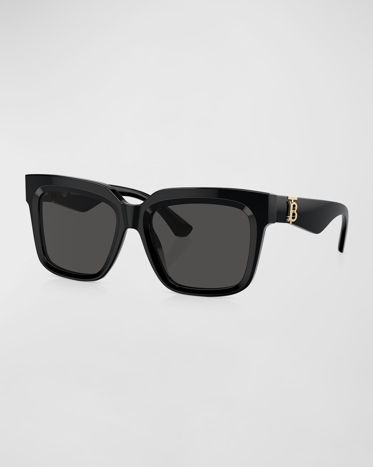 Burberry Tb Evolution Acetate Square Sunglasses In Black