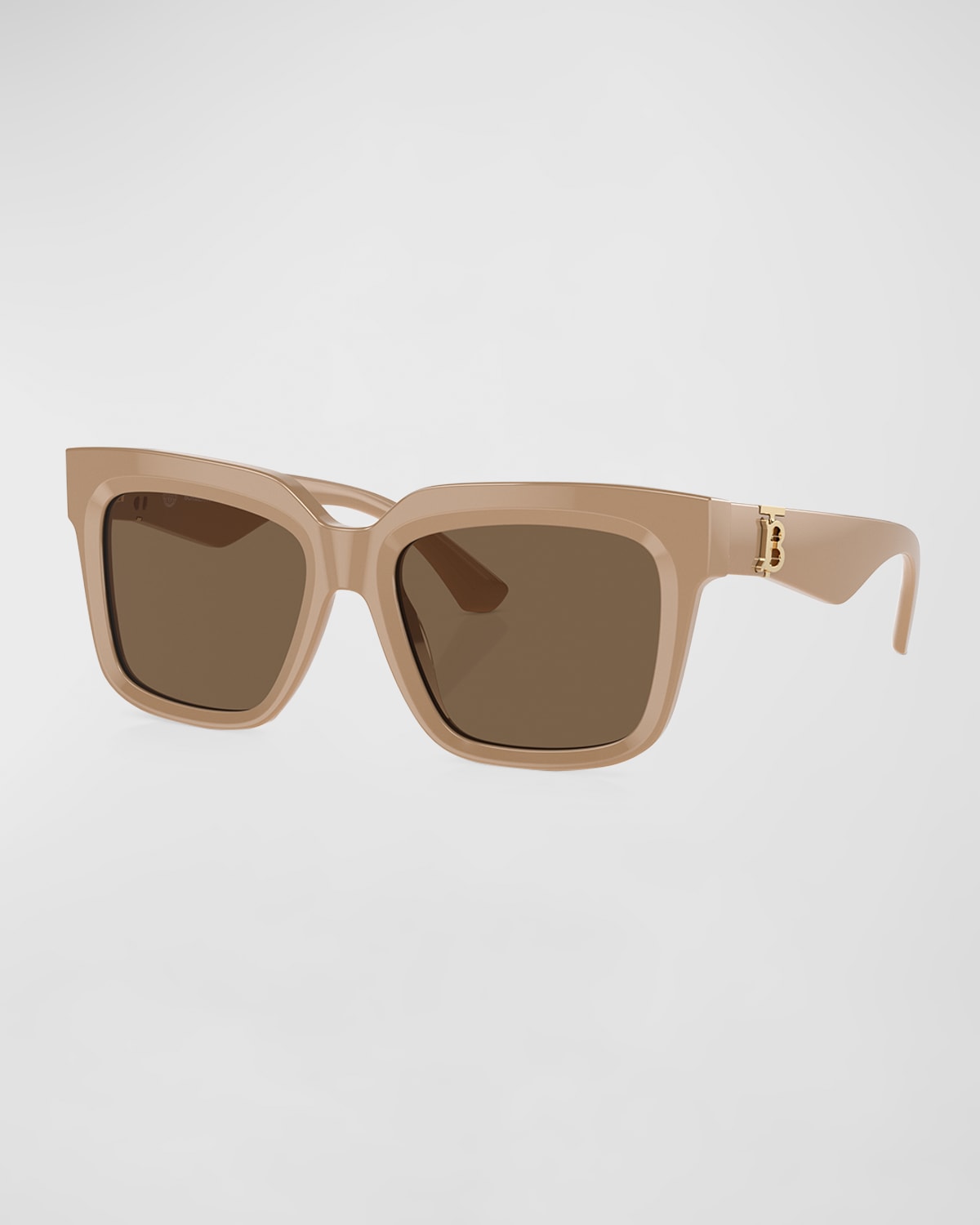 Burberry Tb Evolution Acetate Square Sunglasses In Beige