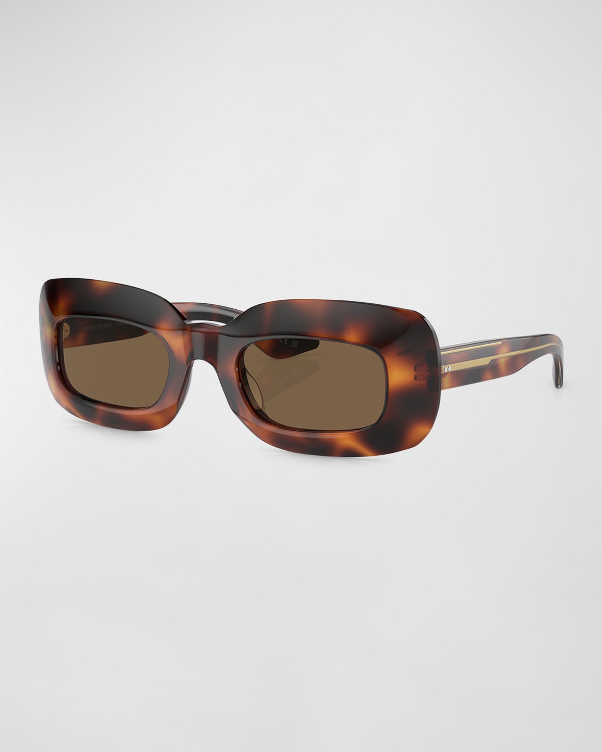 Beveled Acetate Rectangle Sunglasses