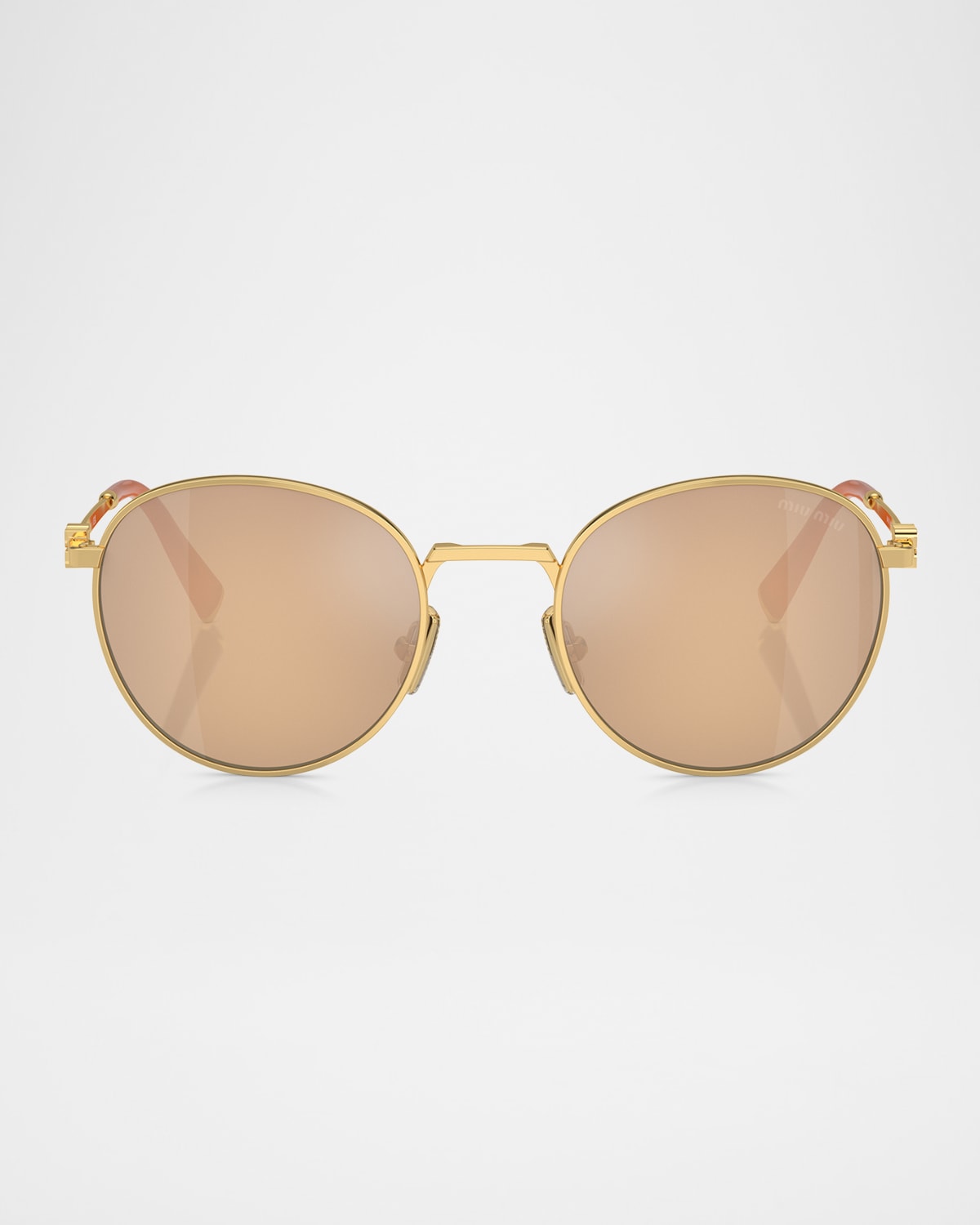 Miu Miu Eyewear Round-frame Sunglasses In Orange