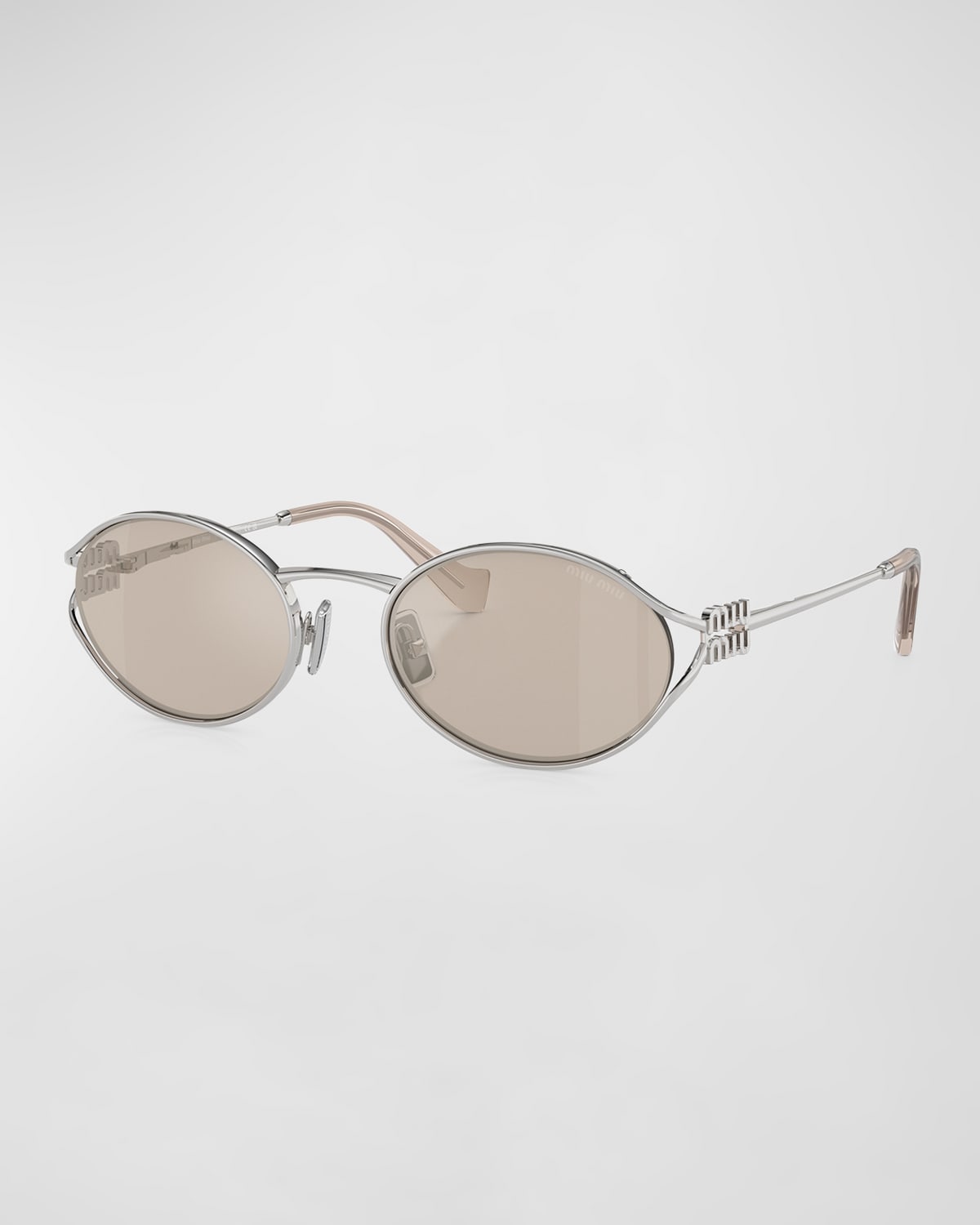 Logo Metal Oval Sunglasses