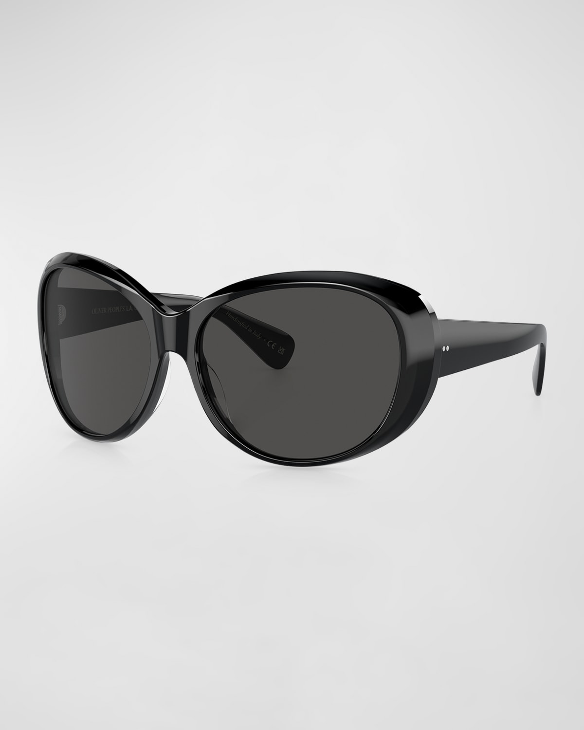 Shop Oliver Peoples Maridan Acetate & Plastic Round Sunglasses In Black