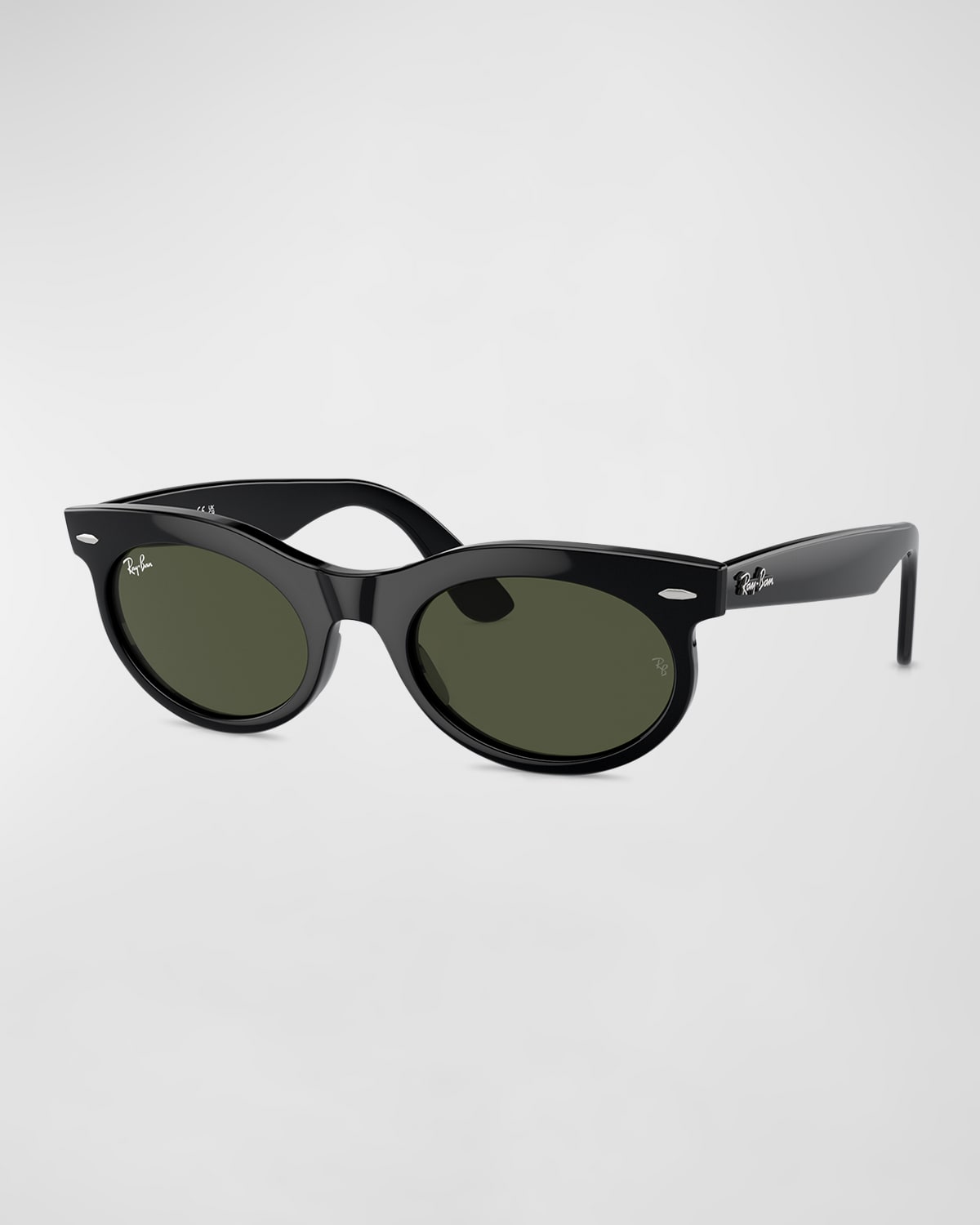 Ray Ban Wayfarer Oval Propionate Sunglasses, 53mm In Black