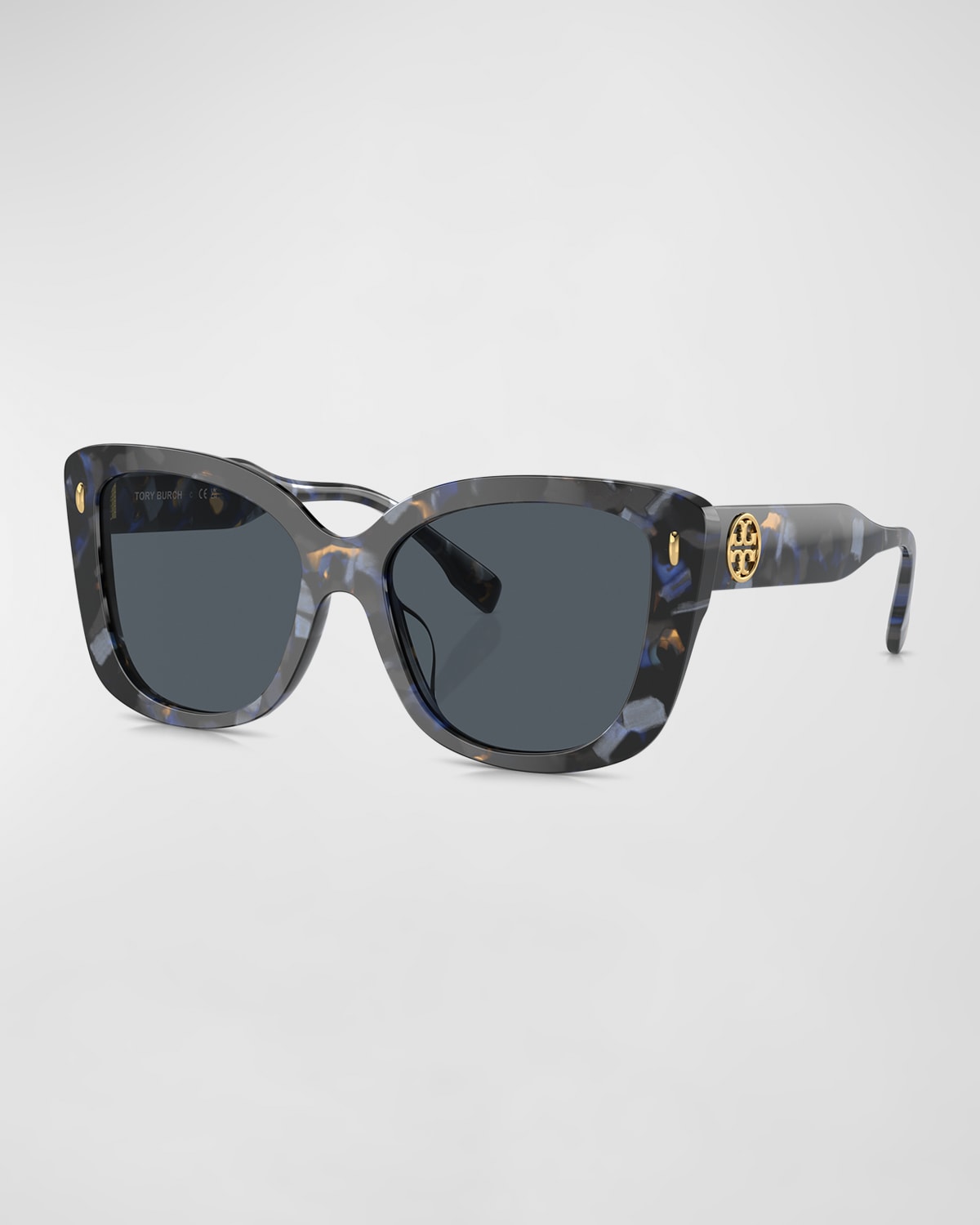 Tory Burch Oversized Acetate Butterfly Sunglasses In Dark Grey
