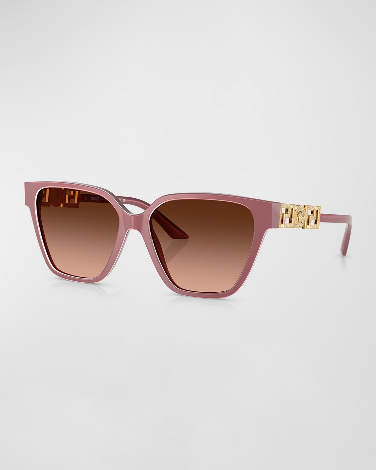 Shop Versace Gradient Mixed-media Butterfly Sunglasses In Pink Gradient