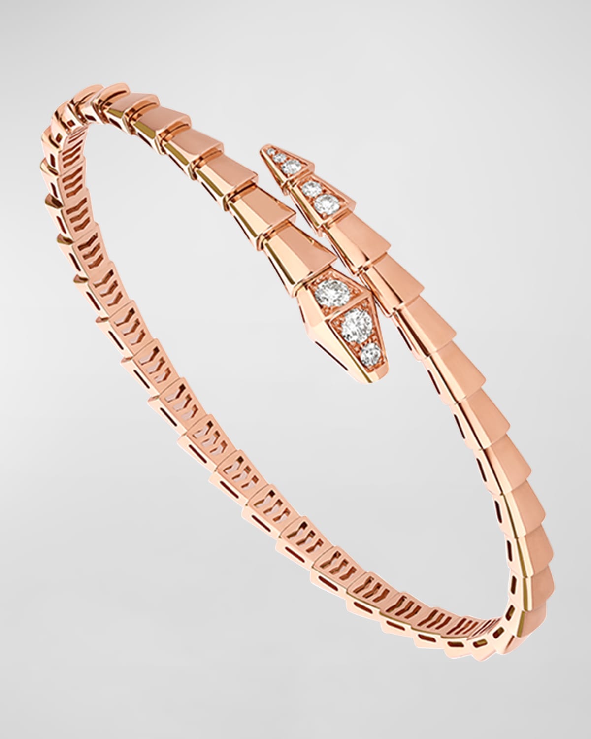 Serpenti Viper Diamond Pavé 18K Rose Gold Bracelet
